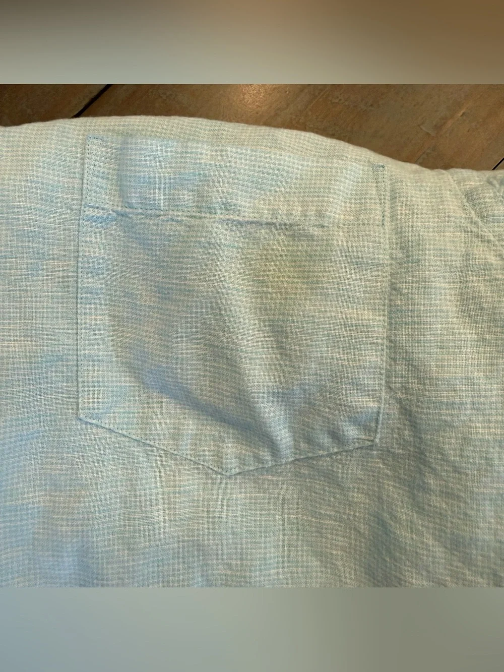 Banana Republic Slim Fit Men’s Linen Blend Button Up Shirt Sz Med Light blue